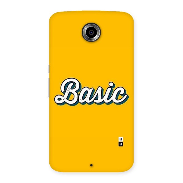 Basic Yellow Back Case for Nexsus 6