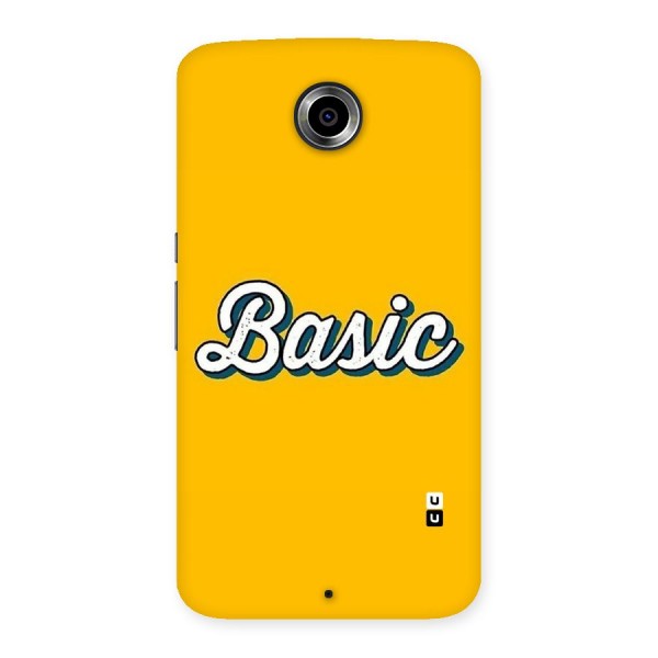 Basic Yellow Back Case for Nexsus 6