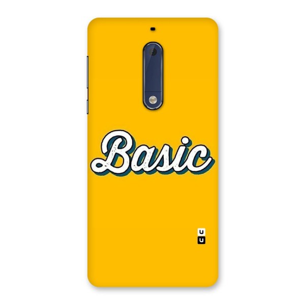 Basic Yellow Back Case for Nokia 5