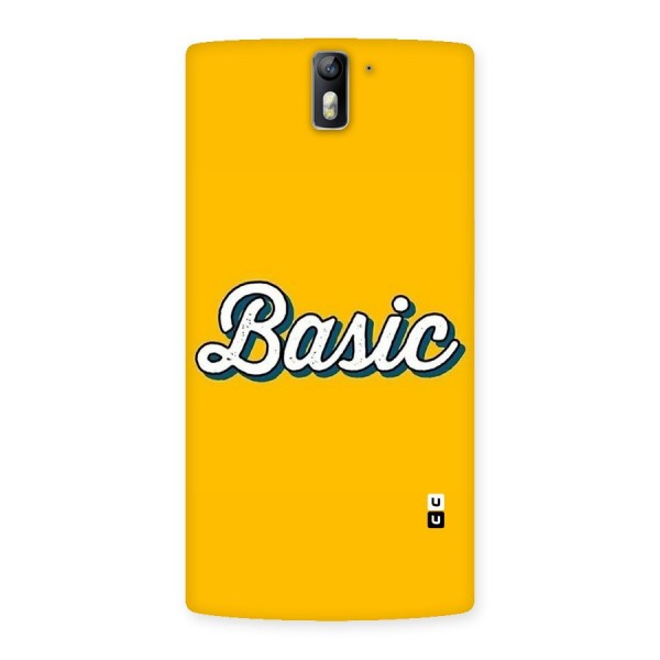 Basic Yellow Back Case for One Plus One