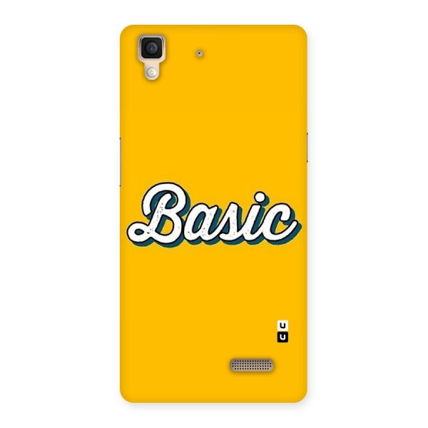 Basic Yellow Back Case for Oppo R7