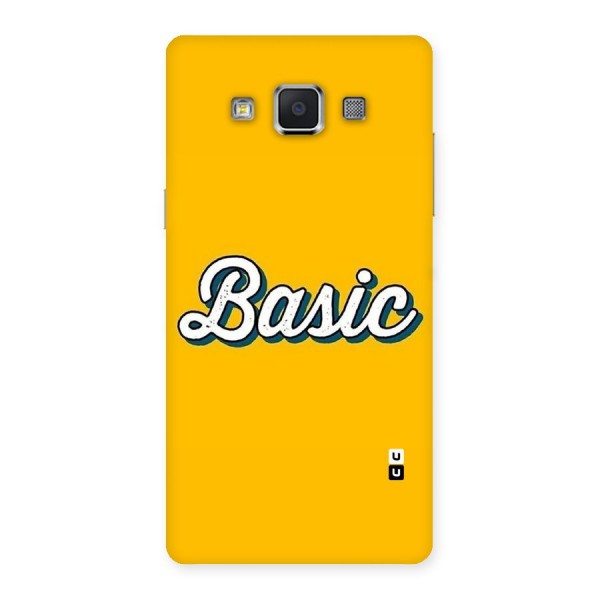 Basic Yellow Back Case for Samsung Galaxy A5