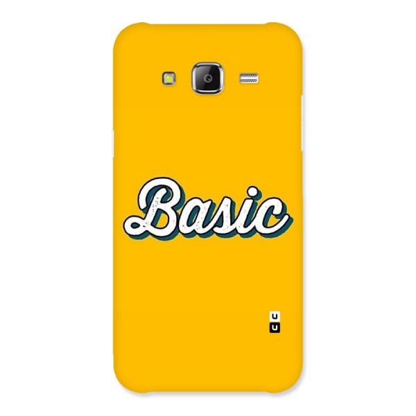 Basic Yellow Back Case for Samsung Galaxy J5