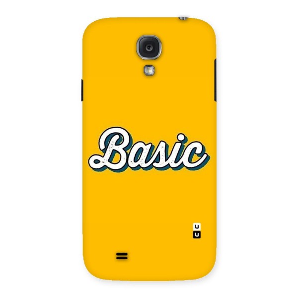 Basic Yellow Back Case for Samsung Galaxy S4