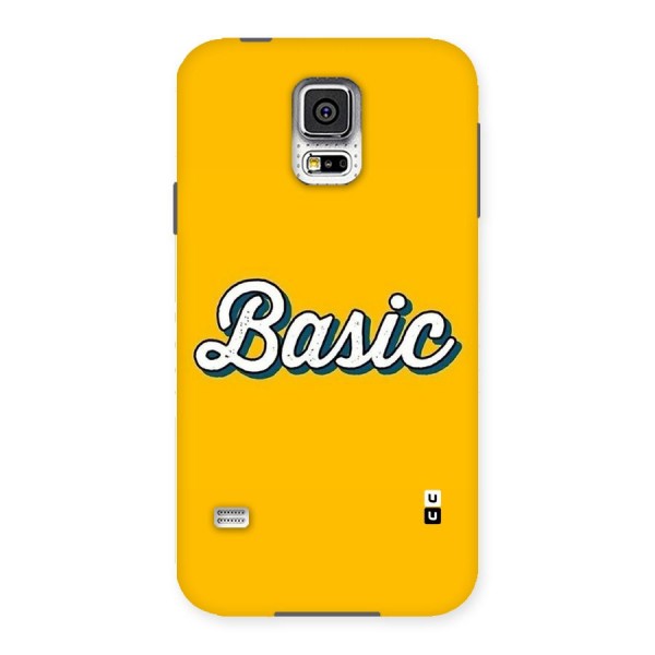 Basic Yellow Back Case for Samsung Galaxy S5