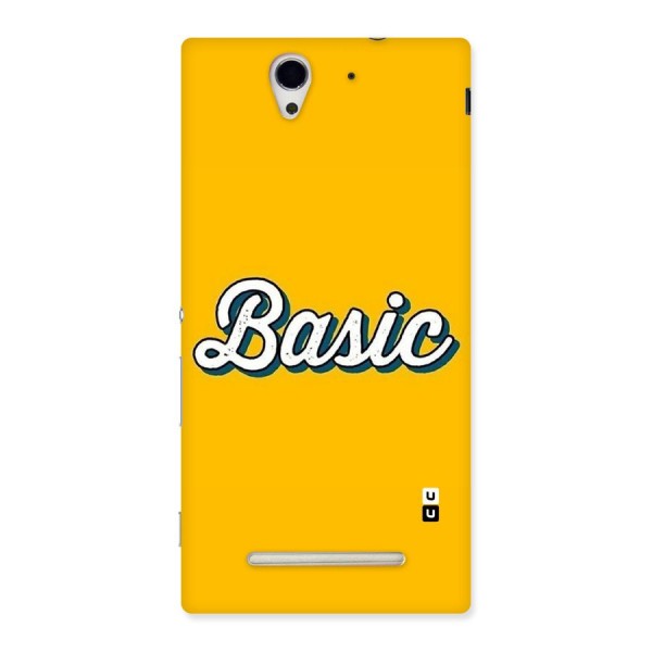 Basic Yellow Back Case for Sony Xperia C3