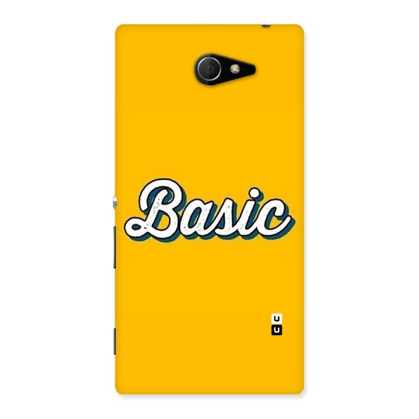 Basic Yellow Back Case for Sony Xperia M2