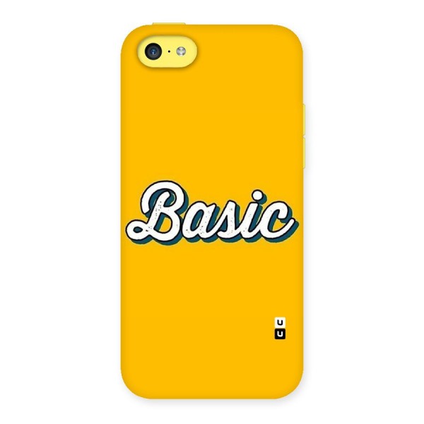 Basic Yellow Back Case for iPhone 5C