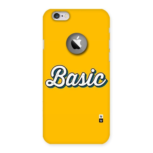 Basic Yellow Back Case for iPhone 6 Logo Cut