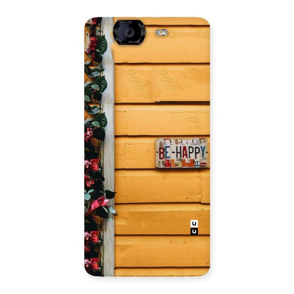 Be Happy Yellow Wall Back Case for Canvas Knight A350