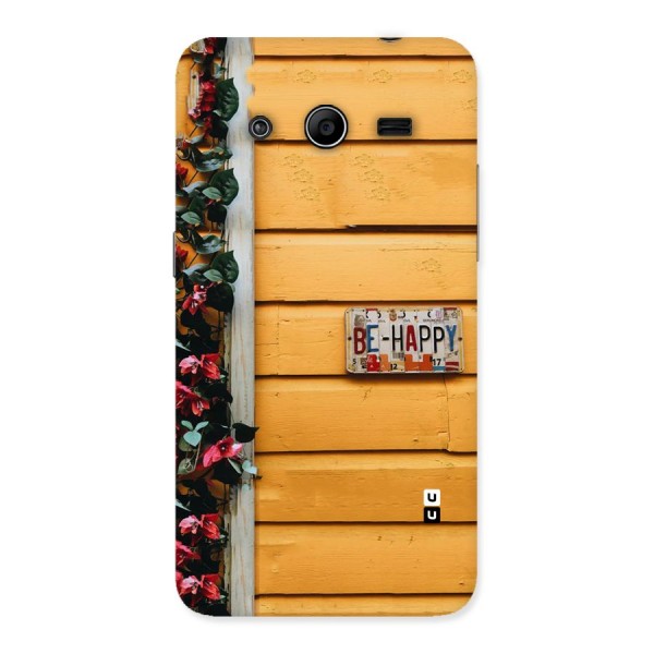 Be Happy Yellow Wall Back Case for Galaxy Core 2