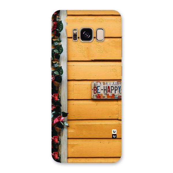 Be Happy Yellow Wall Back Case for Galaxy S8