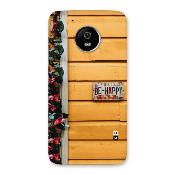 Be Happy Yellow Wall Back Case for Moto G5