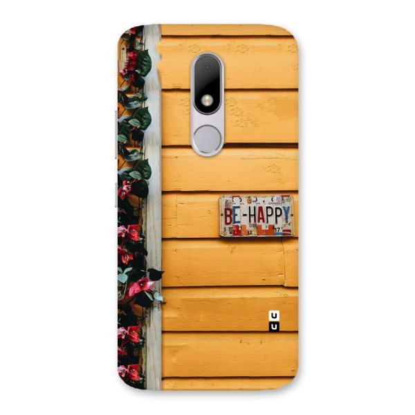 Be Happy Yellow Wall Back Case for Moto M