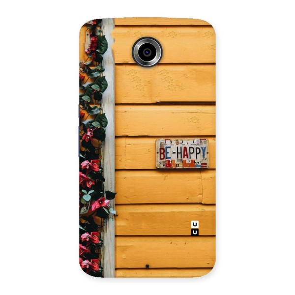 Be Happy Yellow Wall Back Case for Nexsus 6