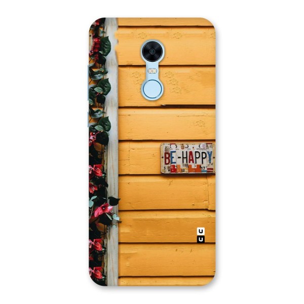 Be Happy Yellow Wall Back Case for Redmi Note 5