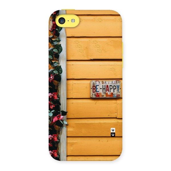 Be Happy Yellow Wall Back Case for iPhone 5C