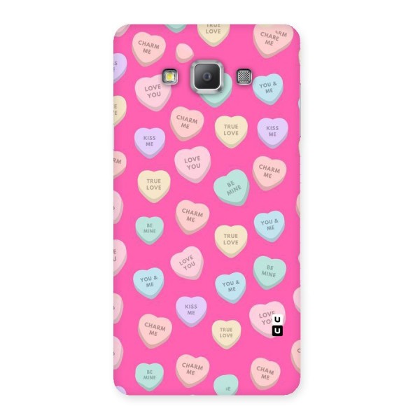 Be Mine Hearts Pattern Back Case for Galaxy A7