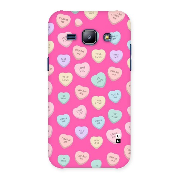 Be Mine Hearts Pattern Back Case for Galaxy J1