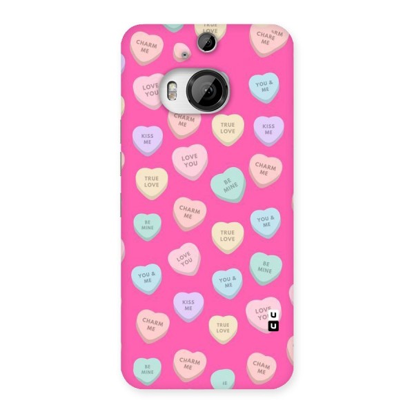 Be Mine Hearts Pattern Back Case for HTC One M9 Plus