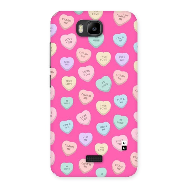 Be Mine Hearts Pattern Back Case for Honor Bee