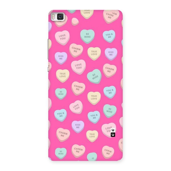 Be Mine Hearts Pattern Back Case for Huawei P8