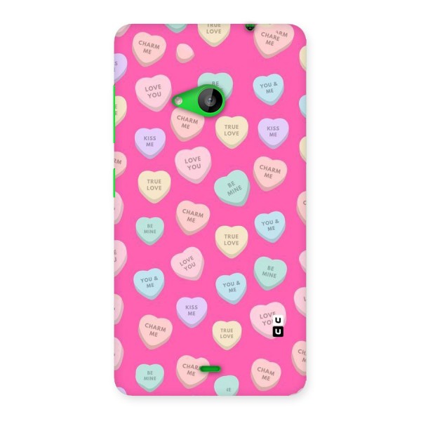 Be Mine Hearts Pattern Back Case for Lumia 535