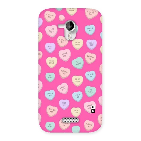 Be Mine Hearts Pattern Back Case for Micromax Canvas HD A116