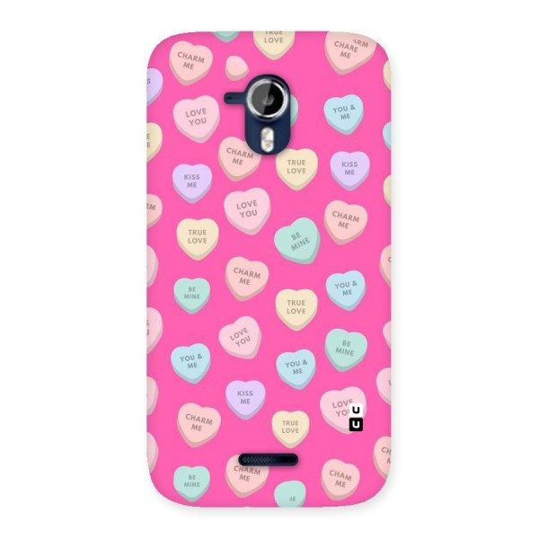 Be Mine Hearts Pattern Back Case for Micromax Canvas Magnus A117