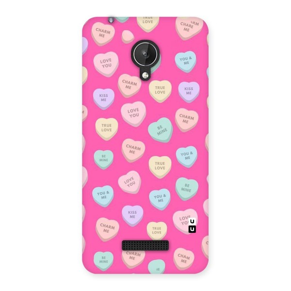 Be Mine Hearts Pattern Back Case for Micromax Canvas Spark Q380