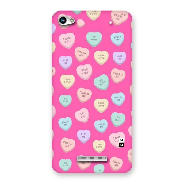Be Mine Hearts Pattern Back Case for Micromax Hue 2