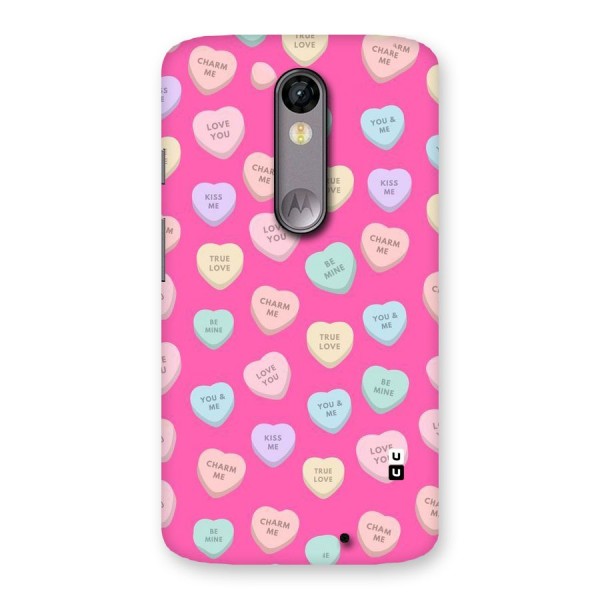 Be Mine Hearts Pattern Back Case for Moto X Force