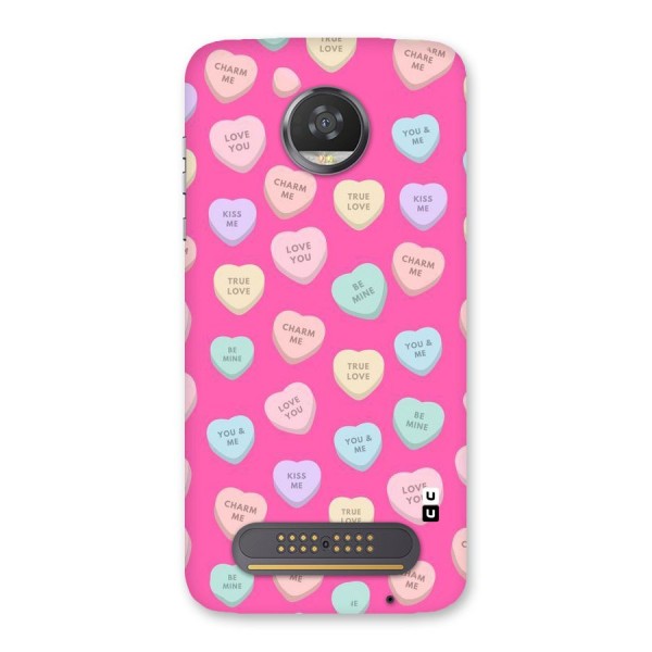 Be Mine Hearts Pattern Back Case for Moto Z2 Play