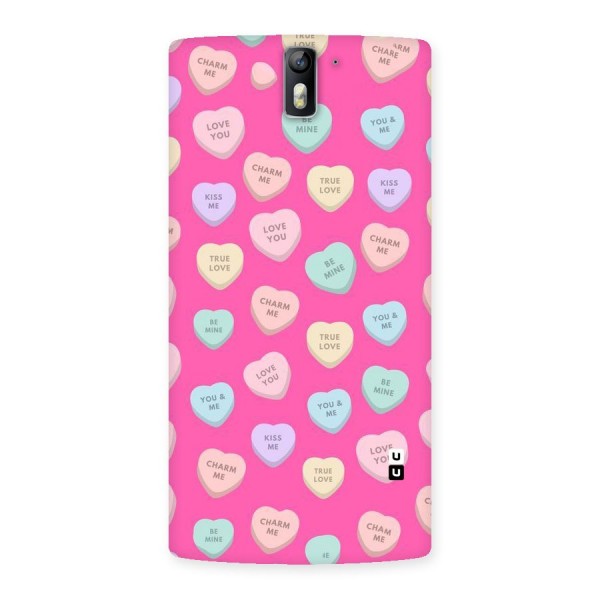 Be Mine Hearts Pattern Back Case for One Plus One