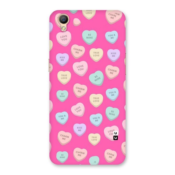 Be Mine Hearts Pattern Back Case for Oppo A37