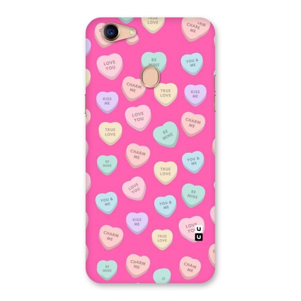 Be Mine Hearts Pattern Back Case for Oppo F5