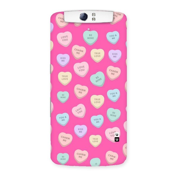 Be Mine Hearts Pattern Back Case for Oppo N1