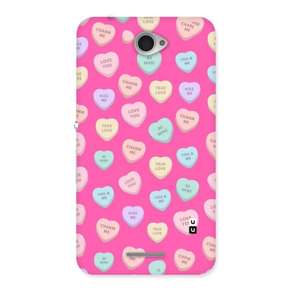 Be Mine Hearts Pattern Back Case for Sony Xperia E4