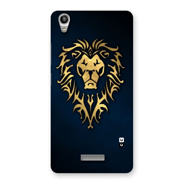Beautiful Golden Lion Design Back Case for Lava-Pixel-V1