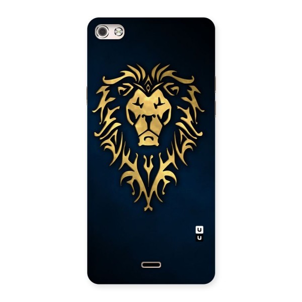 Beautiful Golden Lion Design Back Case for Micromax Canvas Silver 5