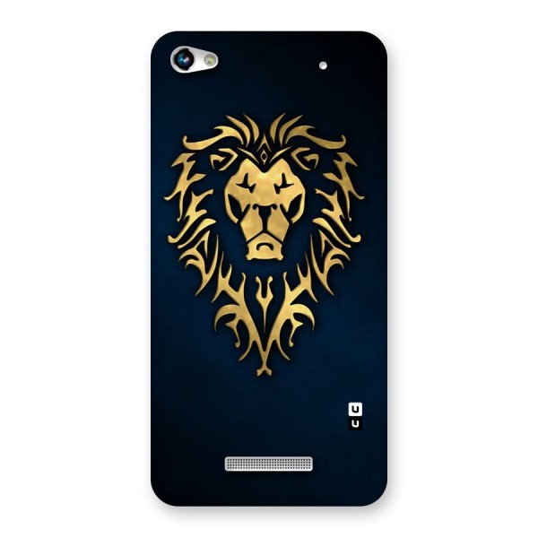 Beautiful Golden Lion Design Back Case for Micromax Hue 2