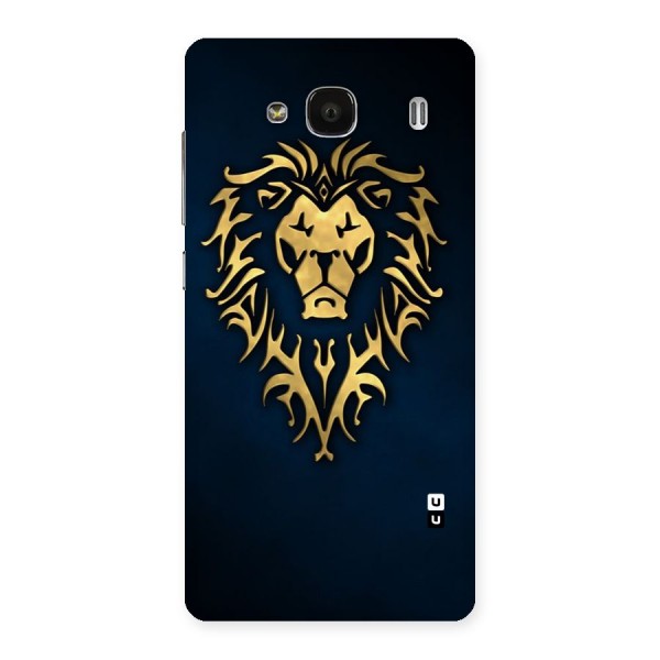 Beautiful Golden Lion Design Back Case for Redmi 2