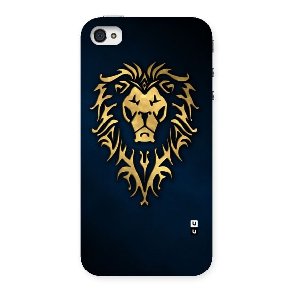 Beautiful Golden Lion Design Back Case for iPhone 4 4s