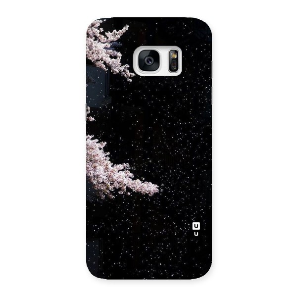 Beautiful Night Sky Flowers Back Case for Galaxy S7 Edge