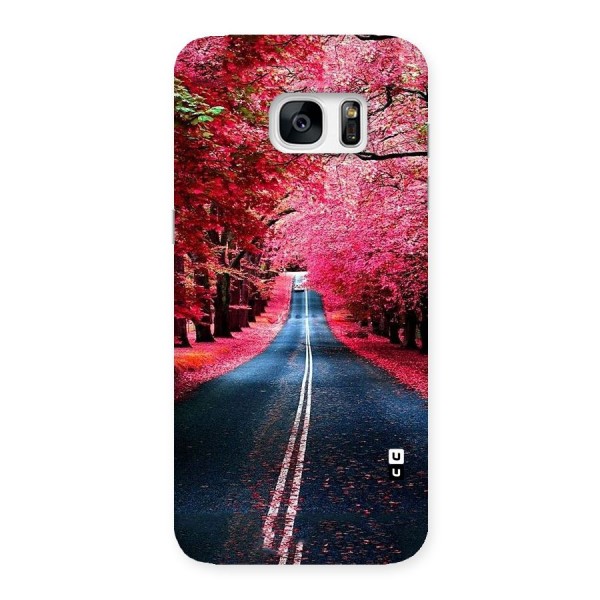 Beautiful Red Trees Back Case for Galaxy S7 Edge