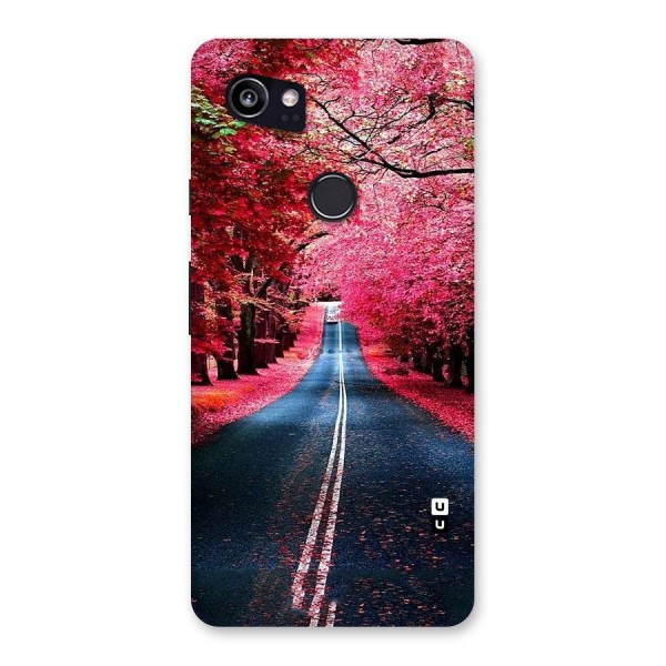 Beautiful Red Trees Back Case for Google Pixel 2 XL