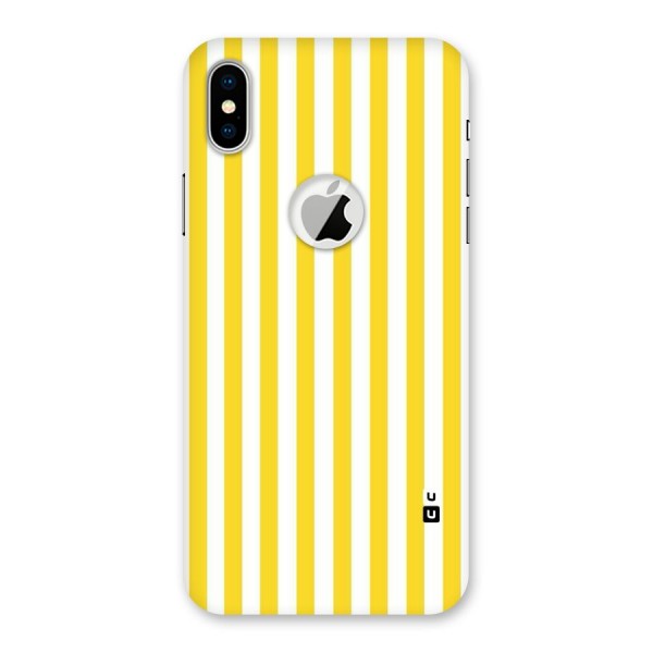 Beauty Color Stripes Back Case for iPhone XS Logo Cut