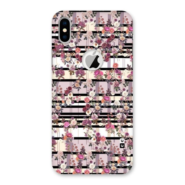 Beauty In Floral Back Case for iPhone XS Logo Cut