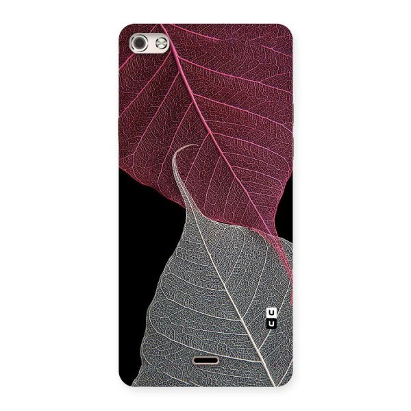 Beauty Leaf Back Case for Micromax Canvas Silver 5
