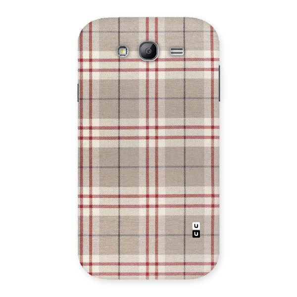 Beige Red Check Back Case for Galaxy Grand
